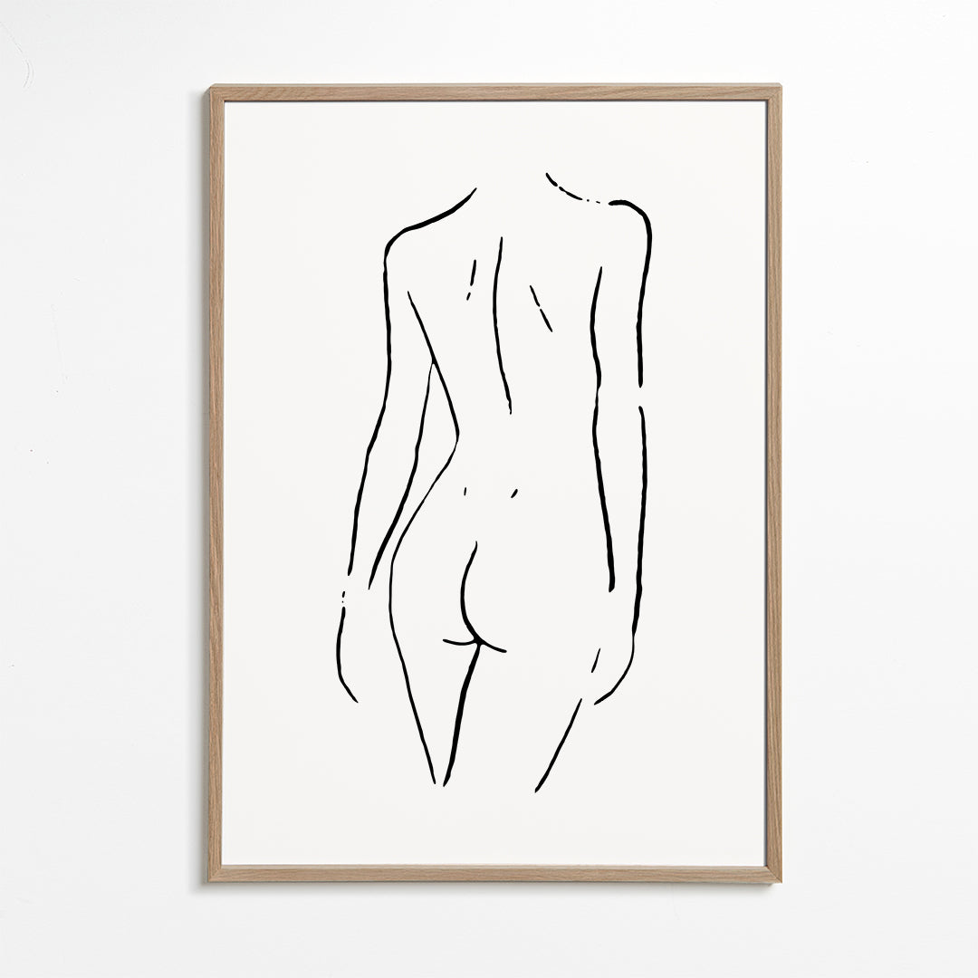 Minimalistická čárová ilustrace postavy