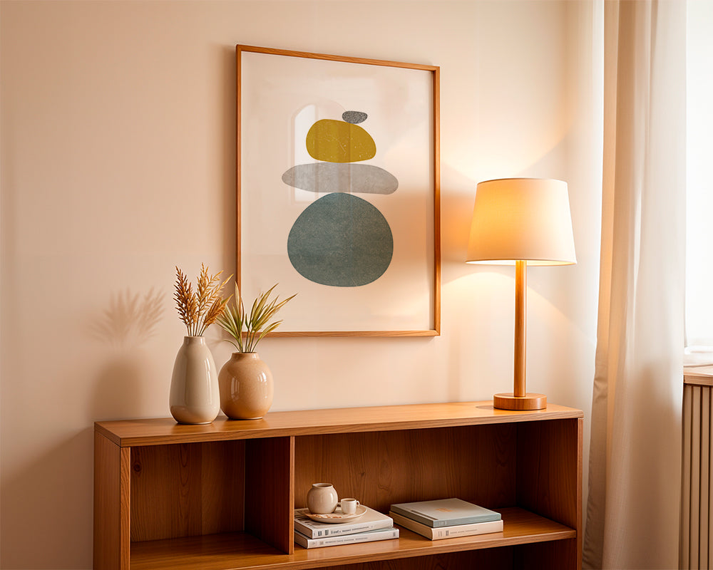 Relaxující design: naskládané oblázky