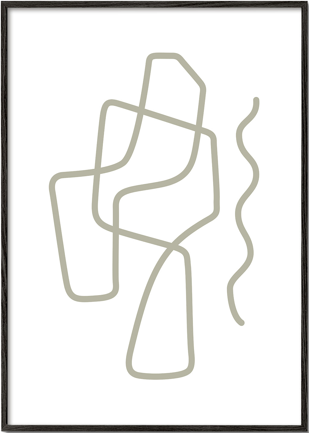 Minimalistický obraz s organickými liniemi