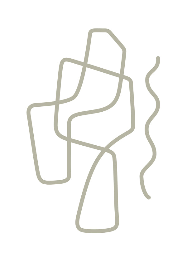 Minimalistický obraz s organickými liniemi