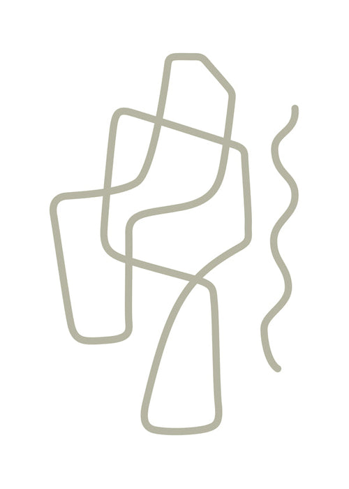 Minimalistický obraz s organickými liniemi