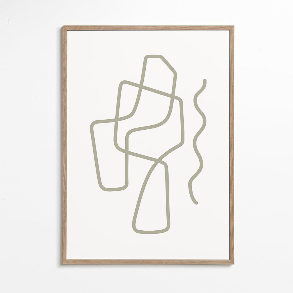 Minimalistický obraz s organickými liniemi