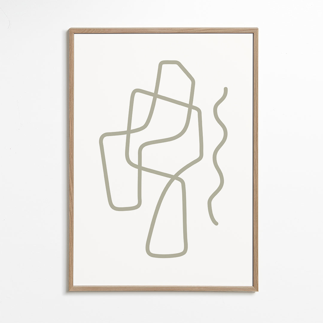 Minimalistický obraz s organickými liniemi