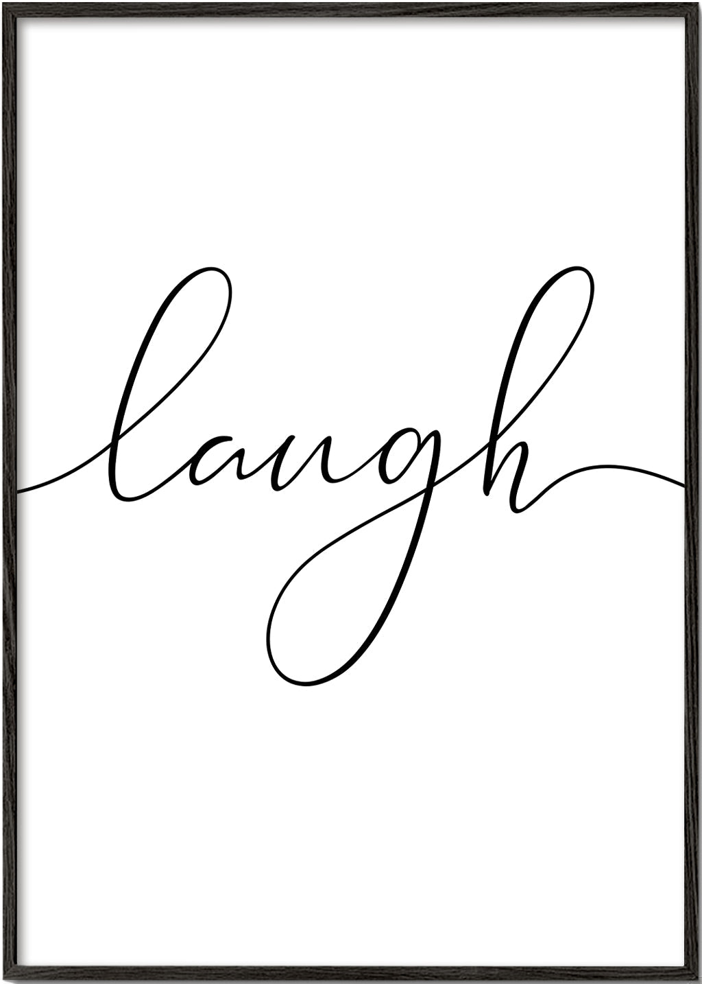 Minimalistická typografie 'laugh'