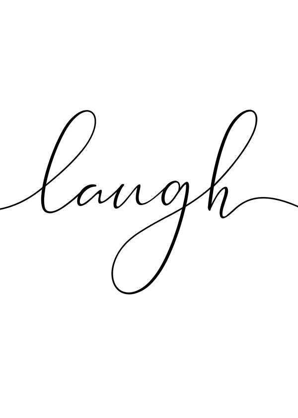 Minimalistická typografie 'laugh'