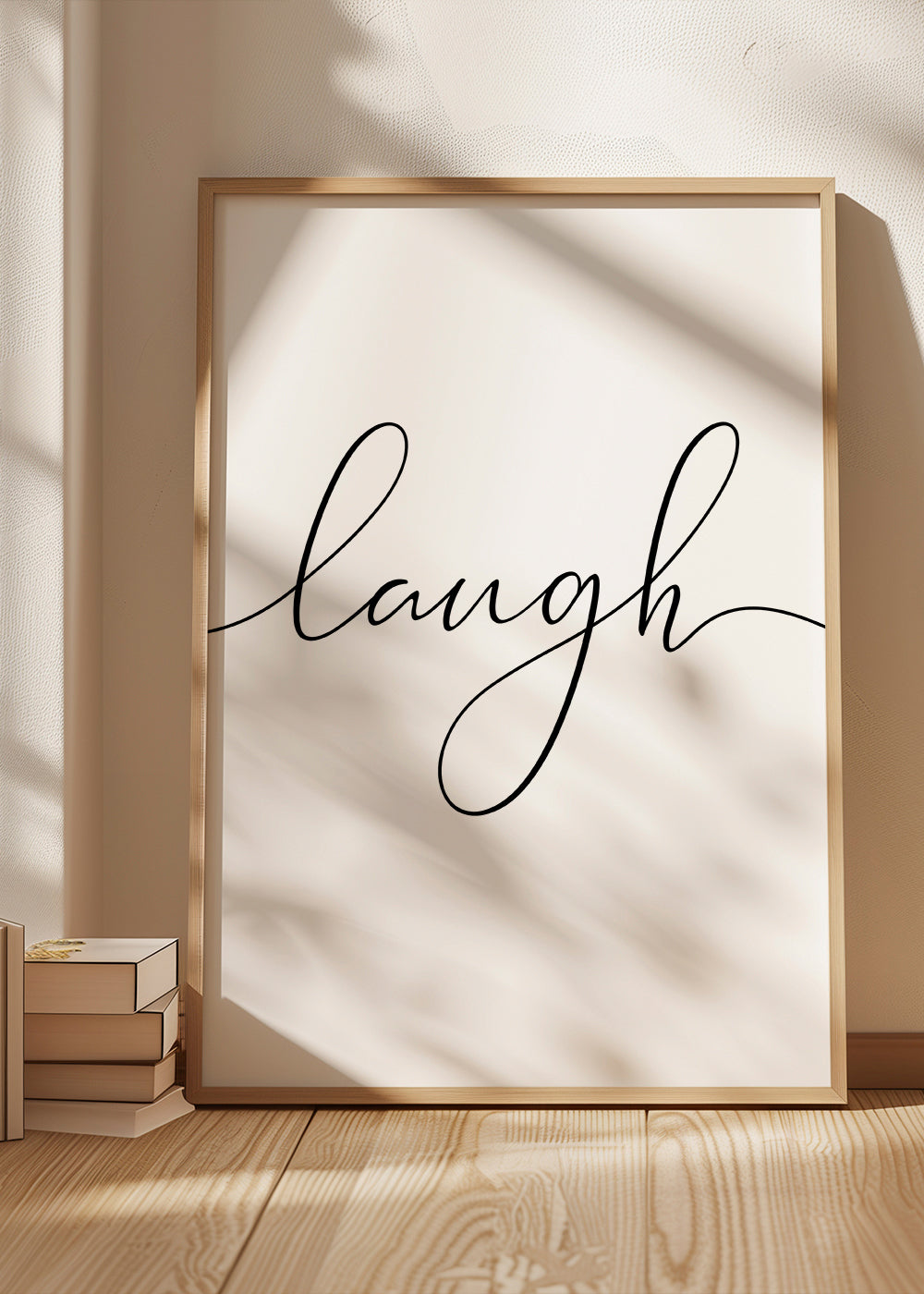 Minimalistická typografie 'laugh'