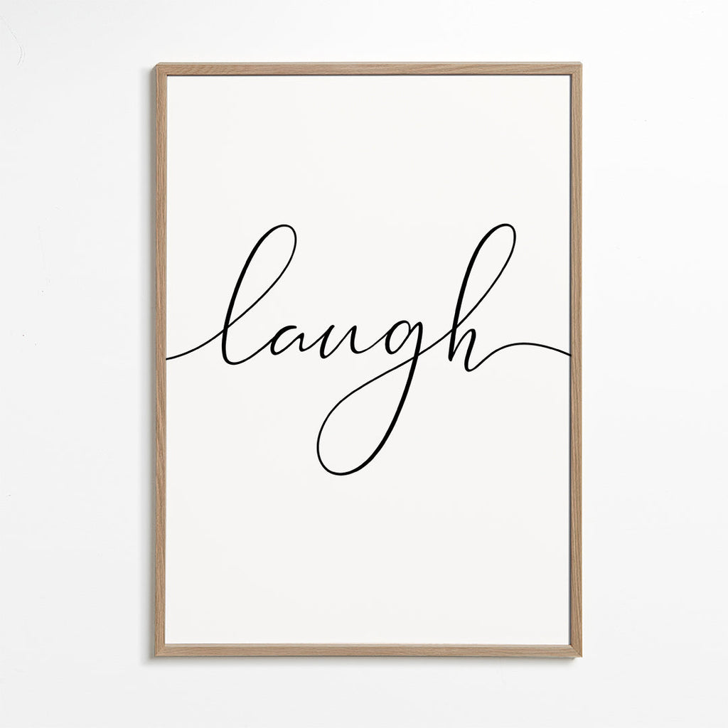 Minimalistická typografie 'laugh'