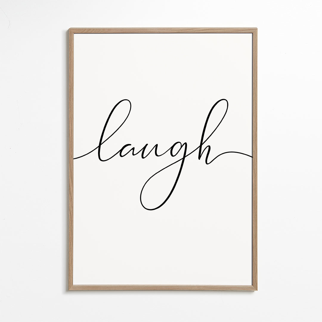 Minimalistická typografie 'laugh'