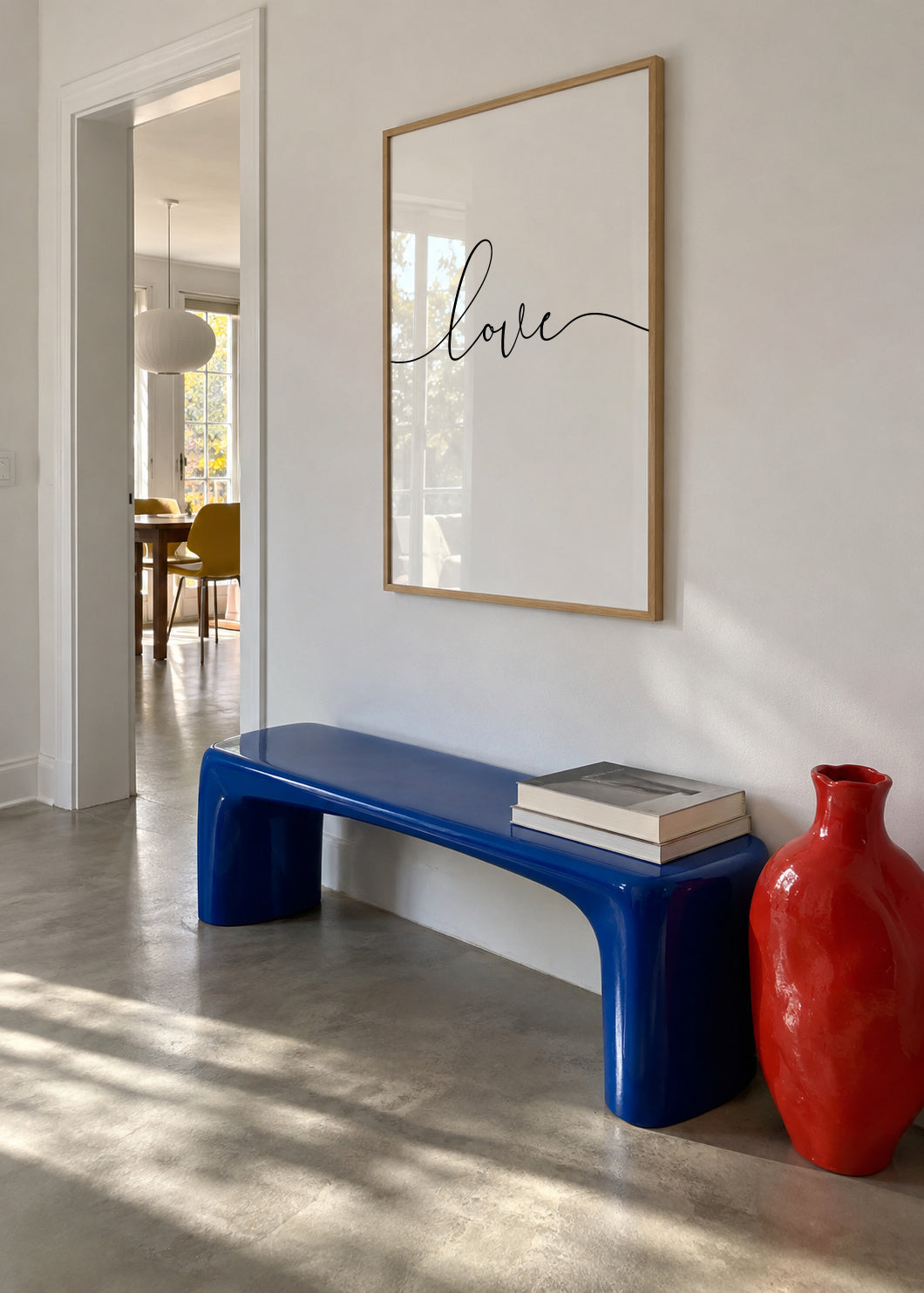 Love Lives Here 1/3 - Framed poster in an interior