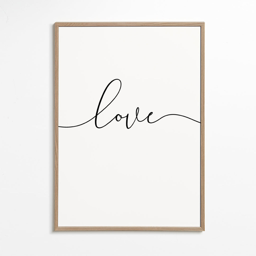 Minimalistický design Love kaligrafie