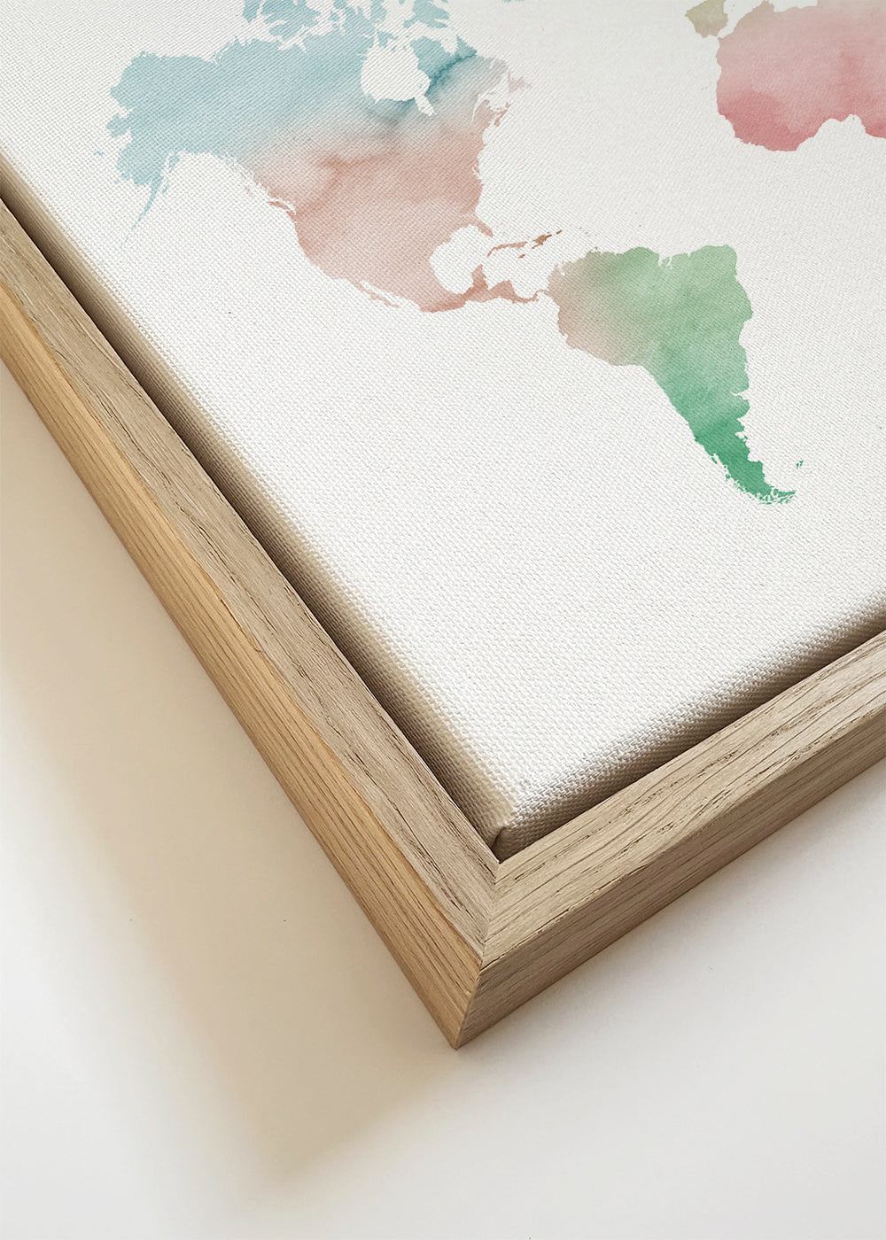 Cestovní plakát: světová mapa akvarel pastel