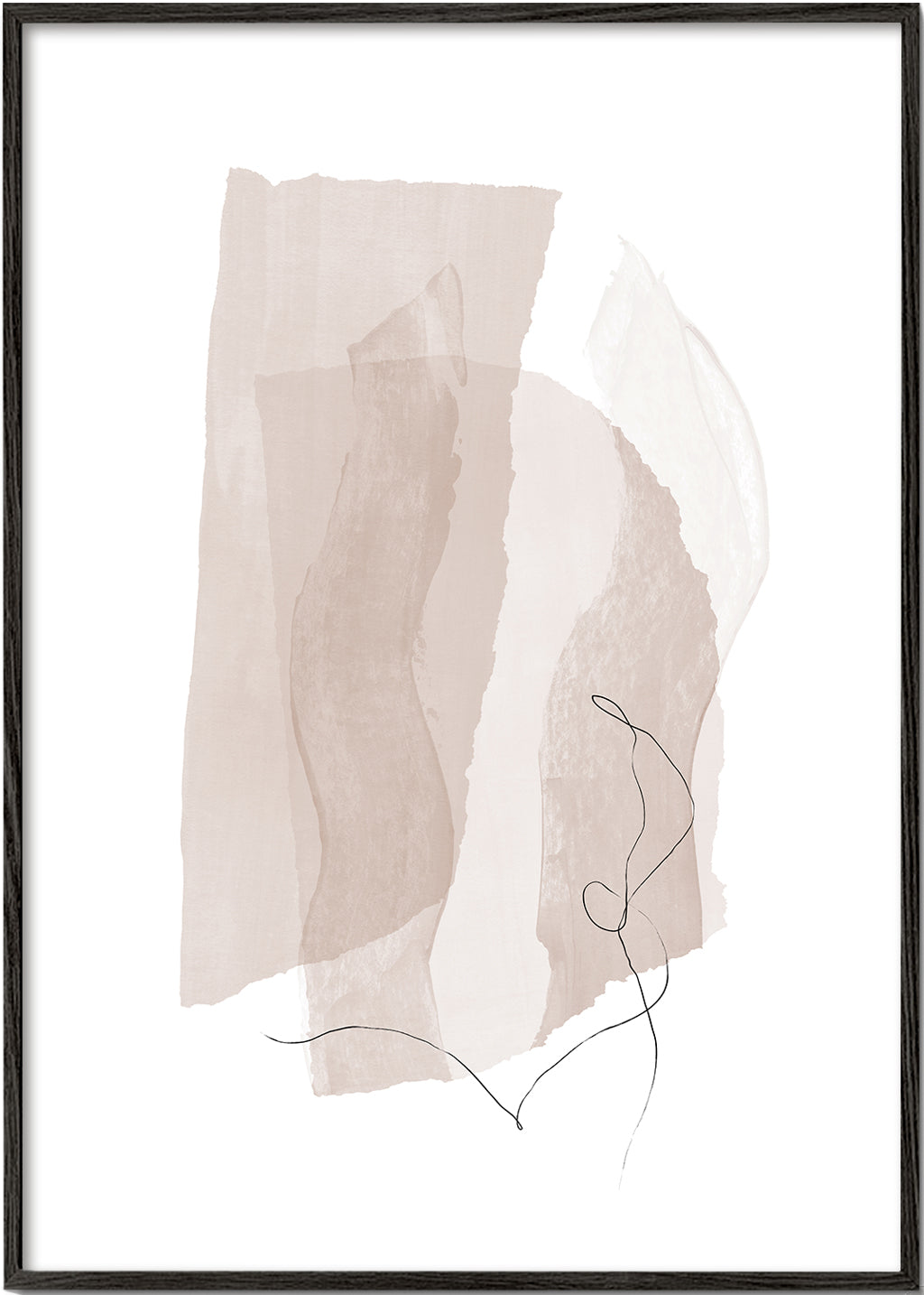 Minimalistický obrázek v béžové s čarou