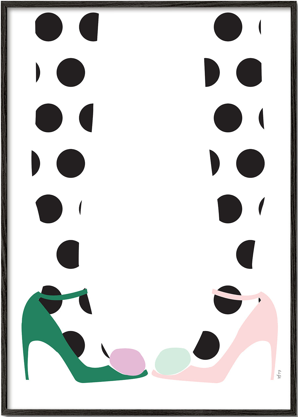 Ilustrace bot s puntíky