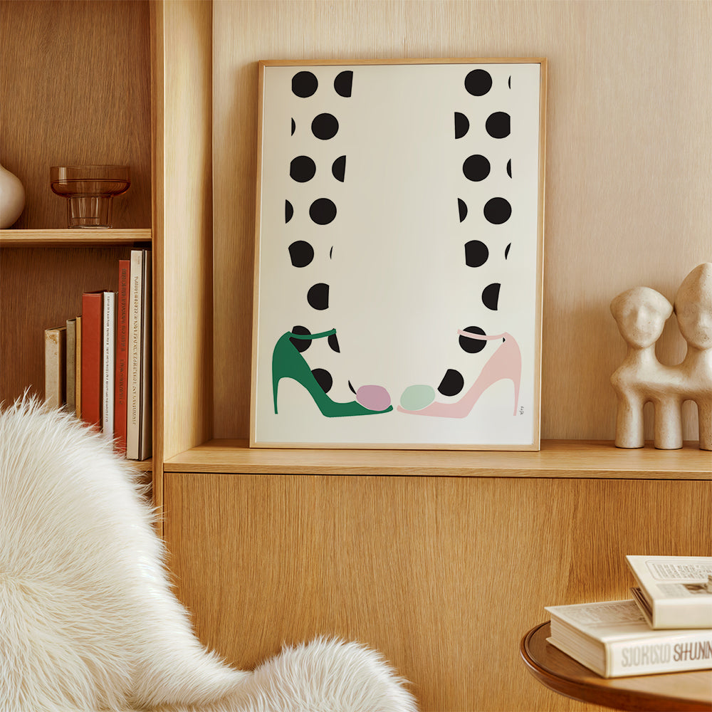 Ilustrace bot s puntíky