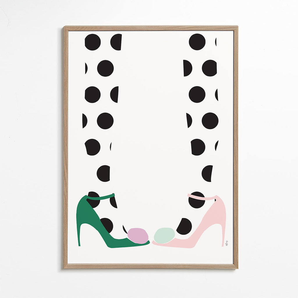 Ilustrace bot s puntíky
