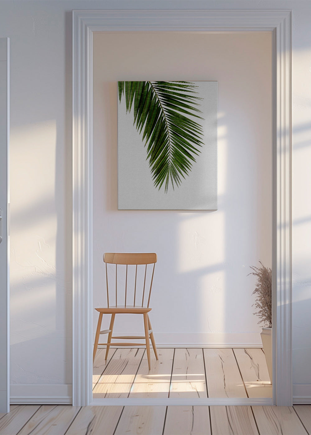 Botanický plakát: vertikální palmový list