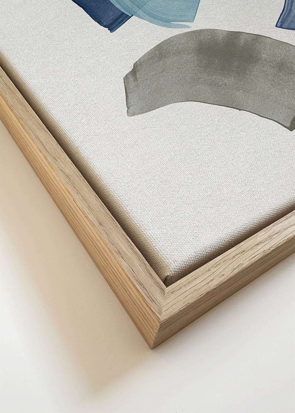 Abstraktní obraz modrý a hnědý s tahy štětcem