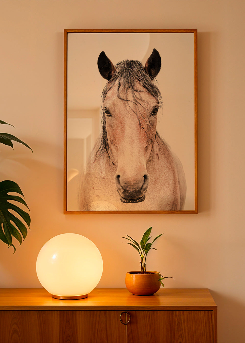 Kůň portrét minimalistický