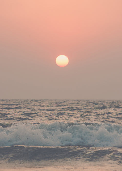 Pink beach sunset - Unframed art print