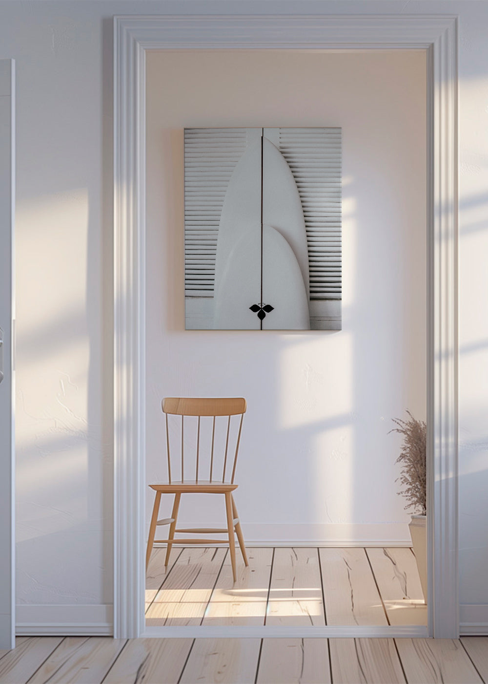 Sportovní obraz: minimalistické surfové prkna