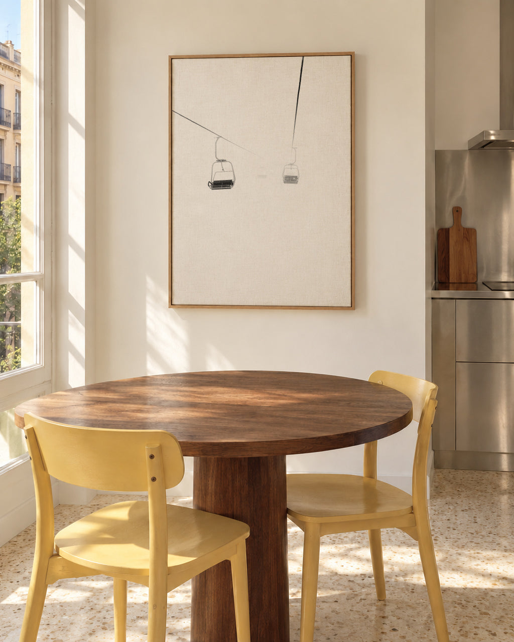 Foggy - Framed canvas in an interior
