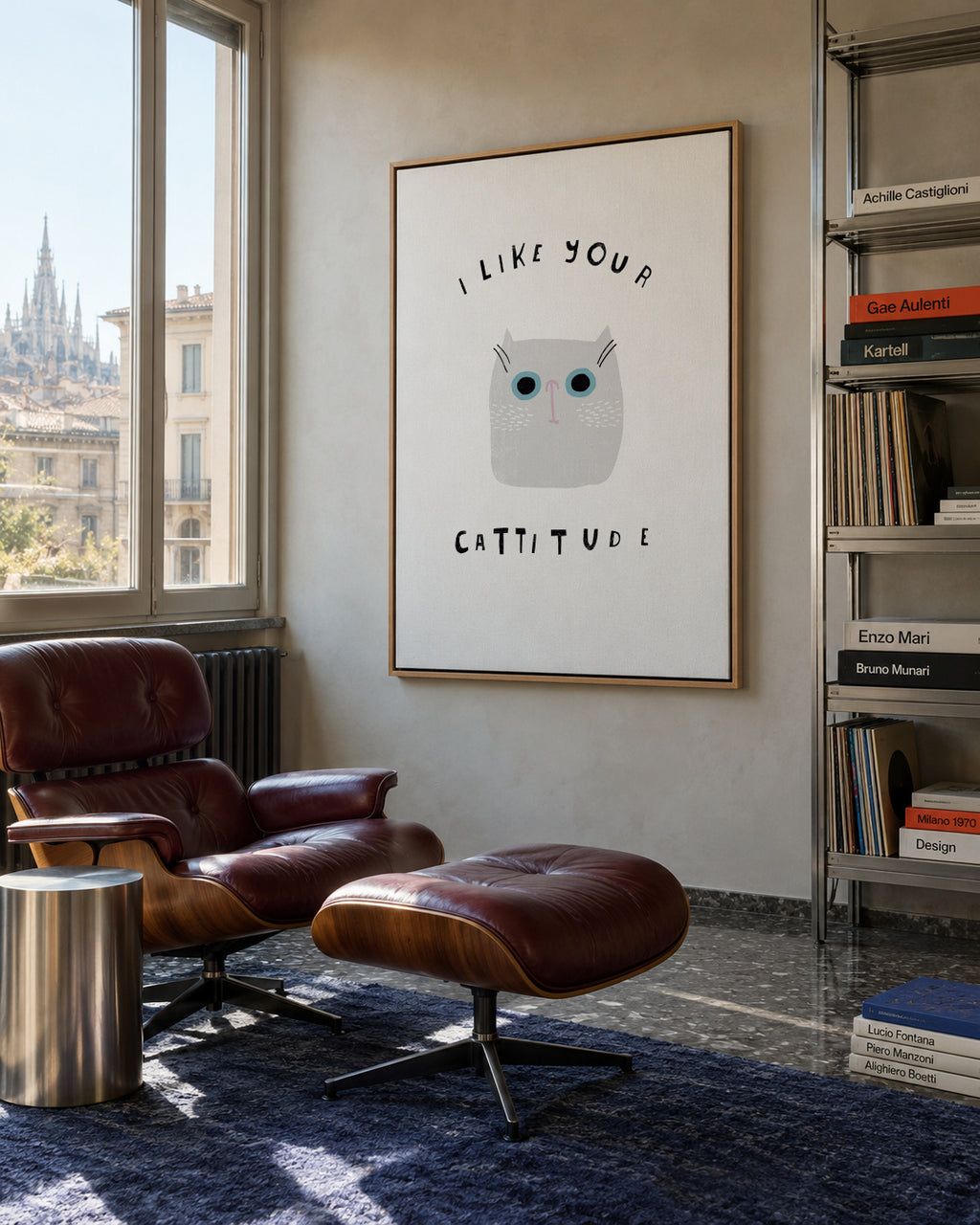 Catisfaction 6 - Framed canvas in an interior