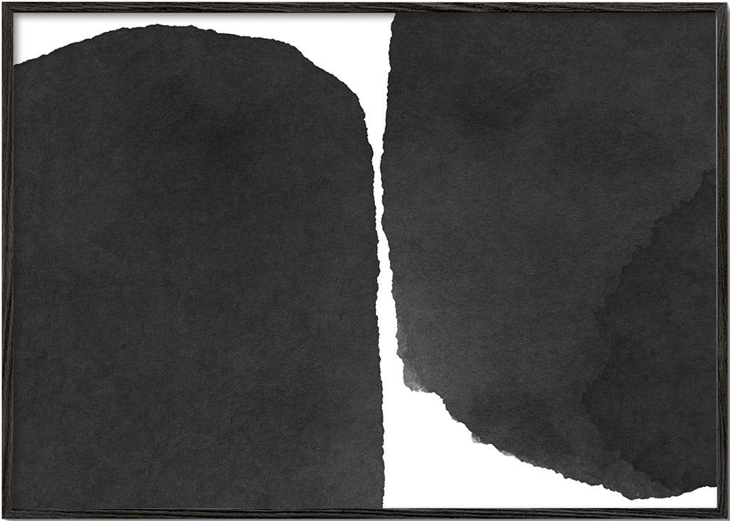 Černobílé umění minimal se skvrnami inkoustu