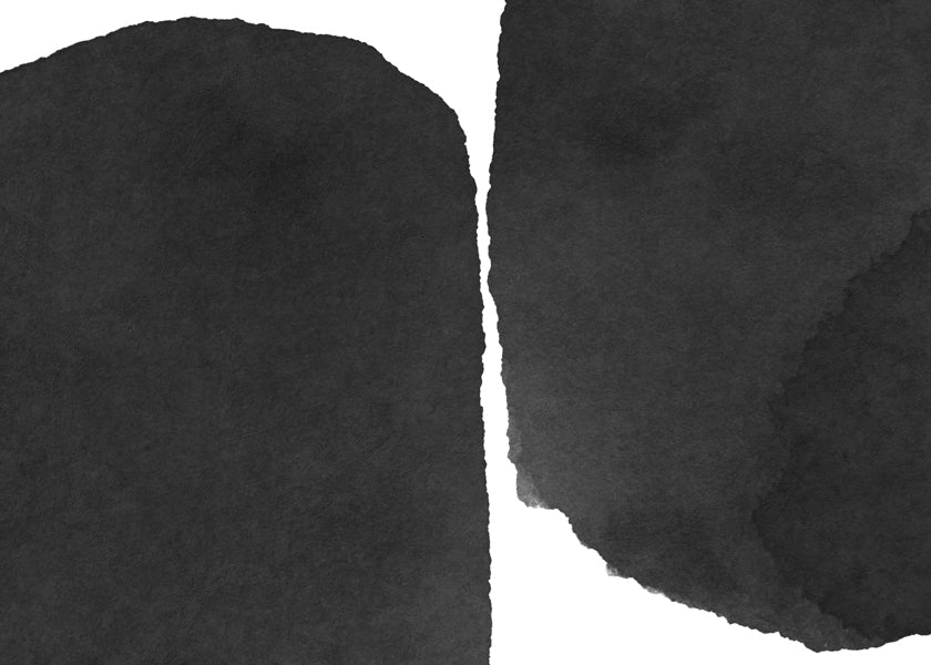 Černobílé umění minimal se skvrnami inkoustu
