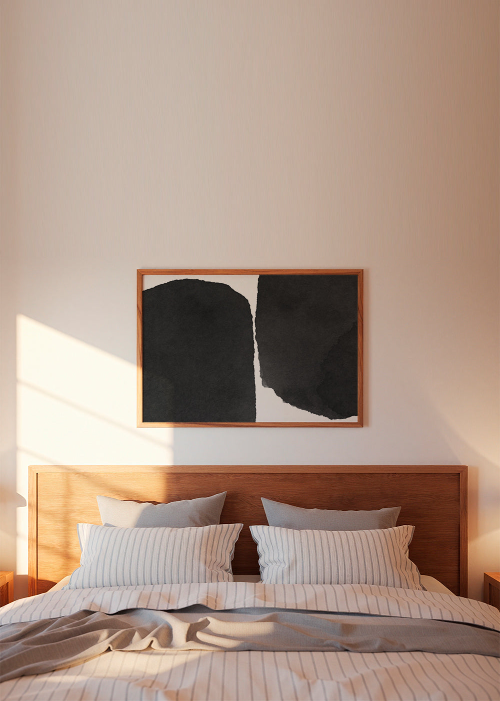 Černobílé umění minimal se skvrnami inkoustu