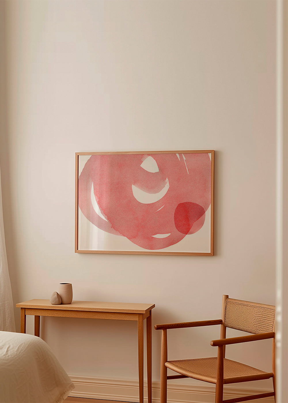 Minimalistický růžový akvarel