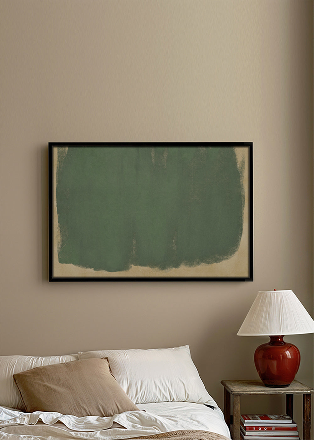 Minimalistický zelený obraz