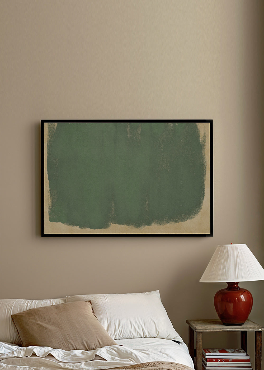 Minimalistický zelený obraz