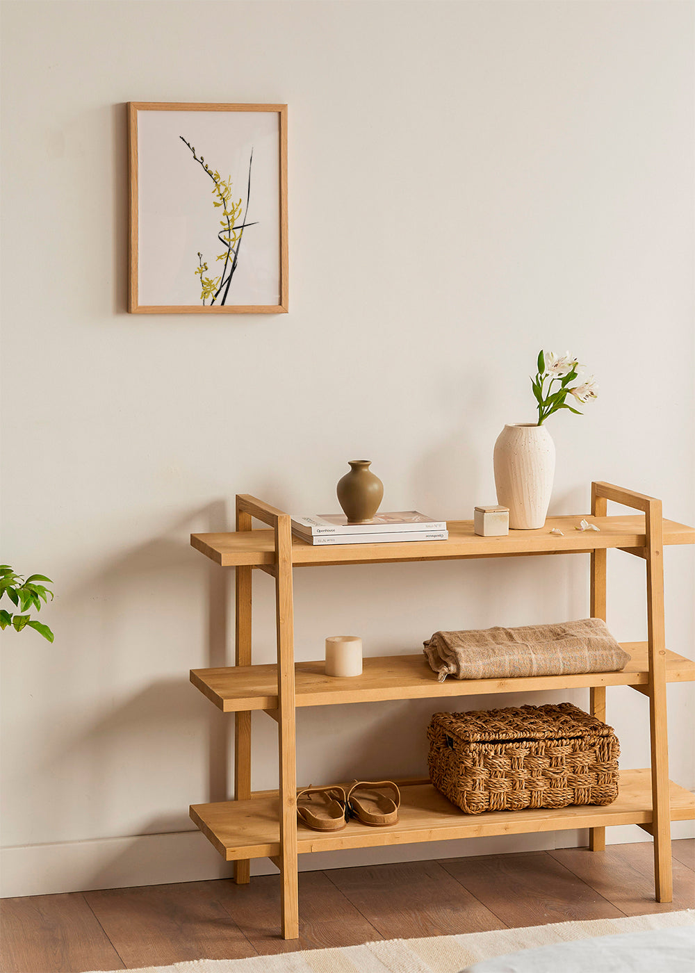 Botanický plakát: žlutá orchidej minimal