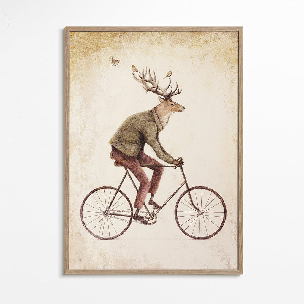 Vintage tisk: jelen na kole