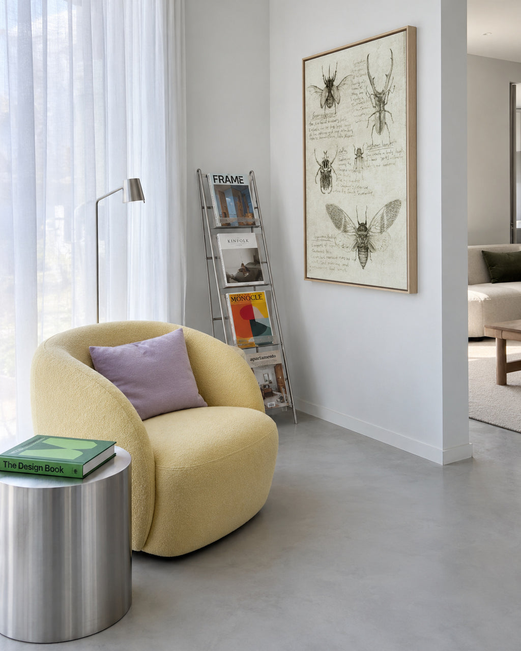 Insects - Framed canvas in an interior