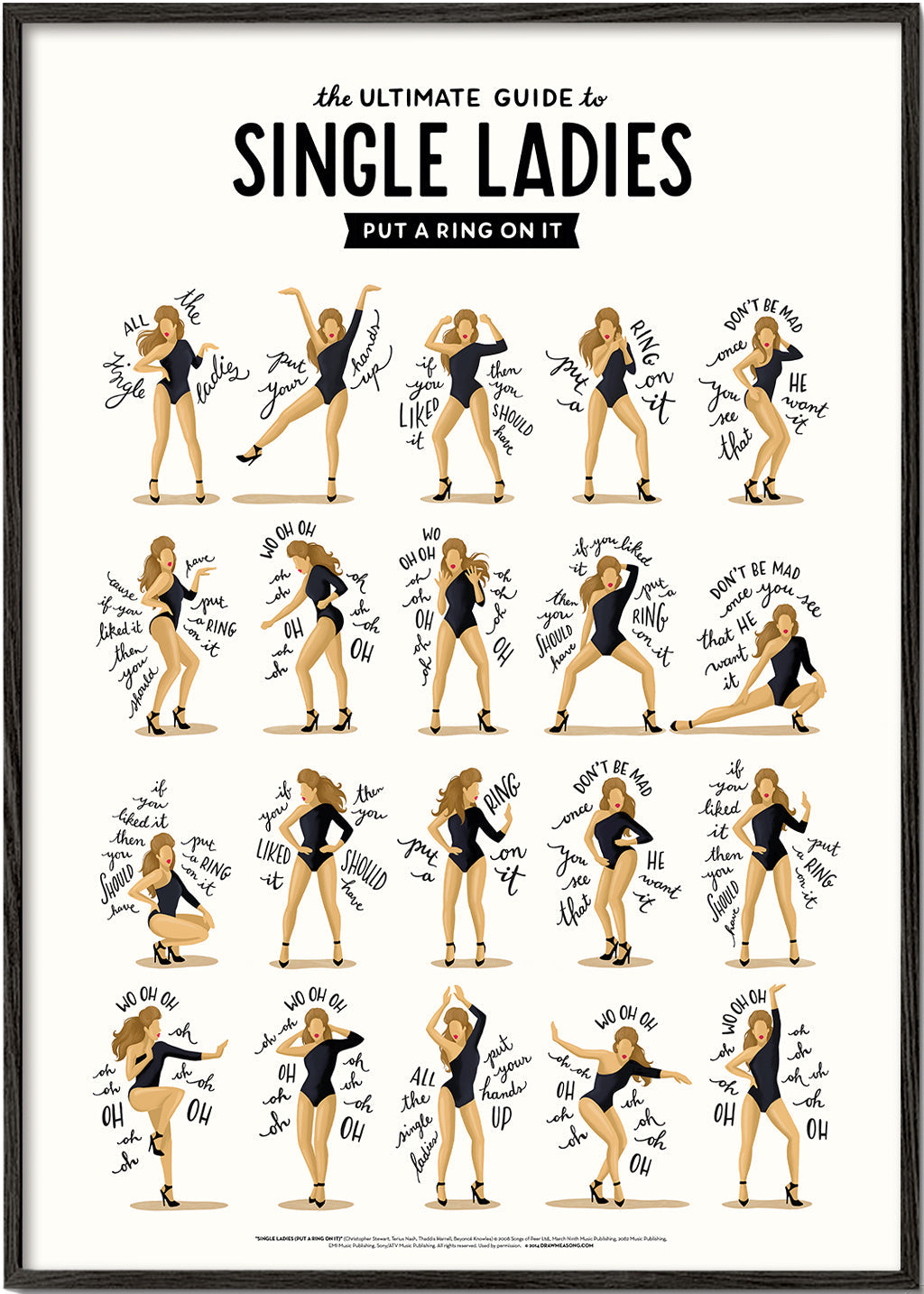 Ilustrace Single Ladies v pózách