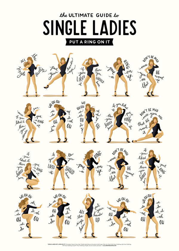 Ilustrace Single Ladies v pózách