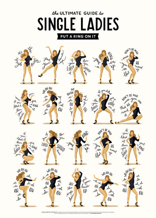 Ilustrace Single Ladies v pózách