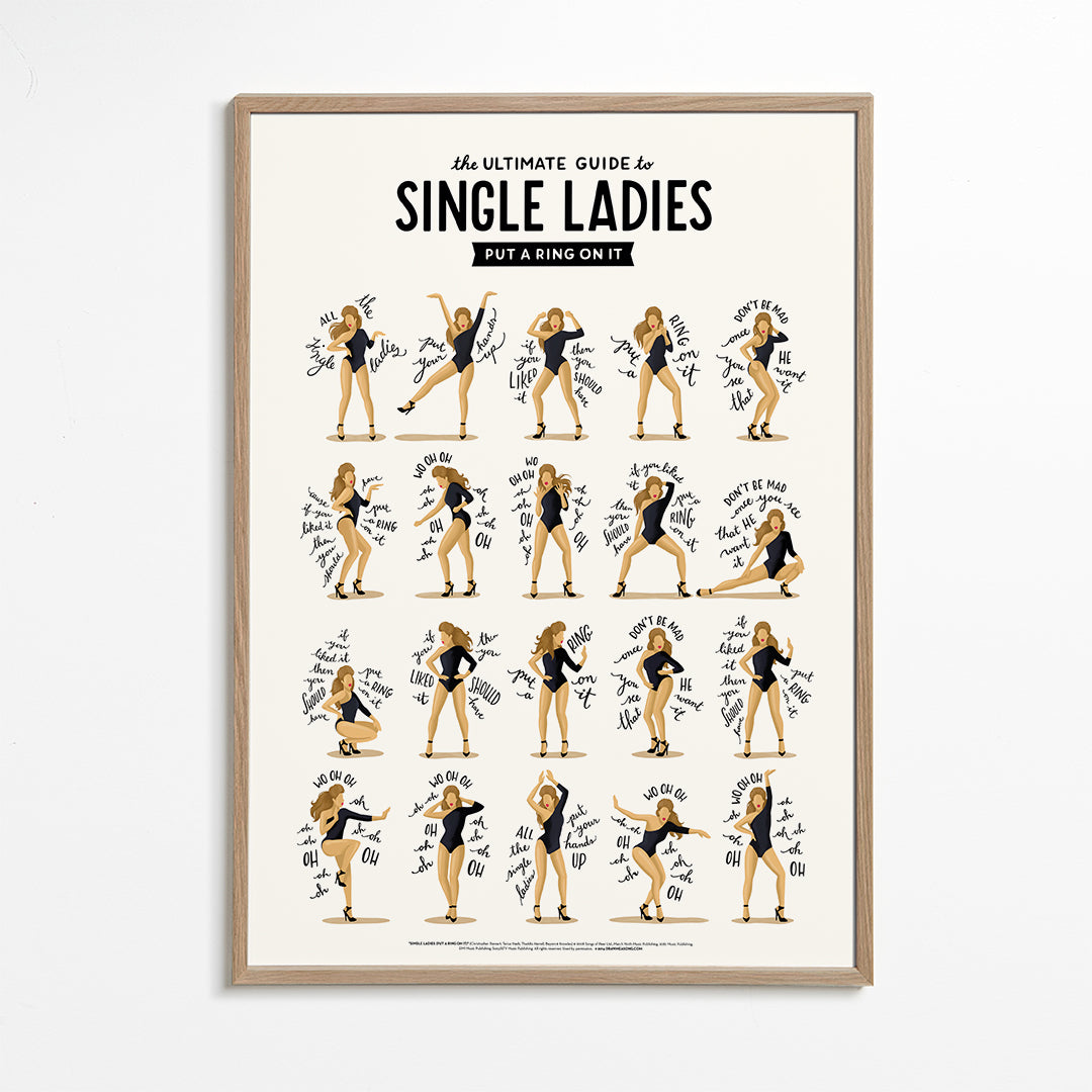 Ilustrace Single Ladies v pózách