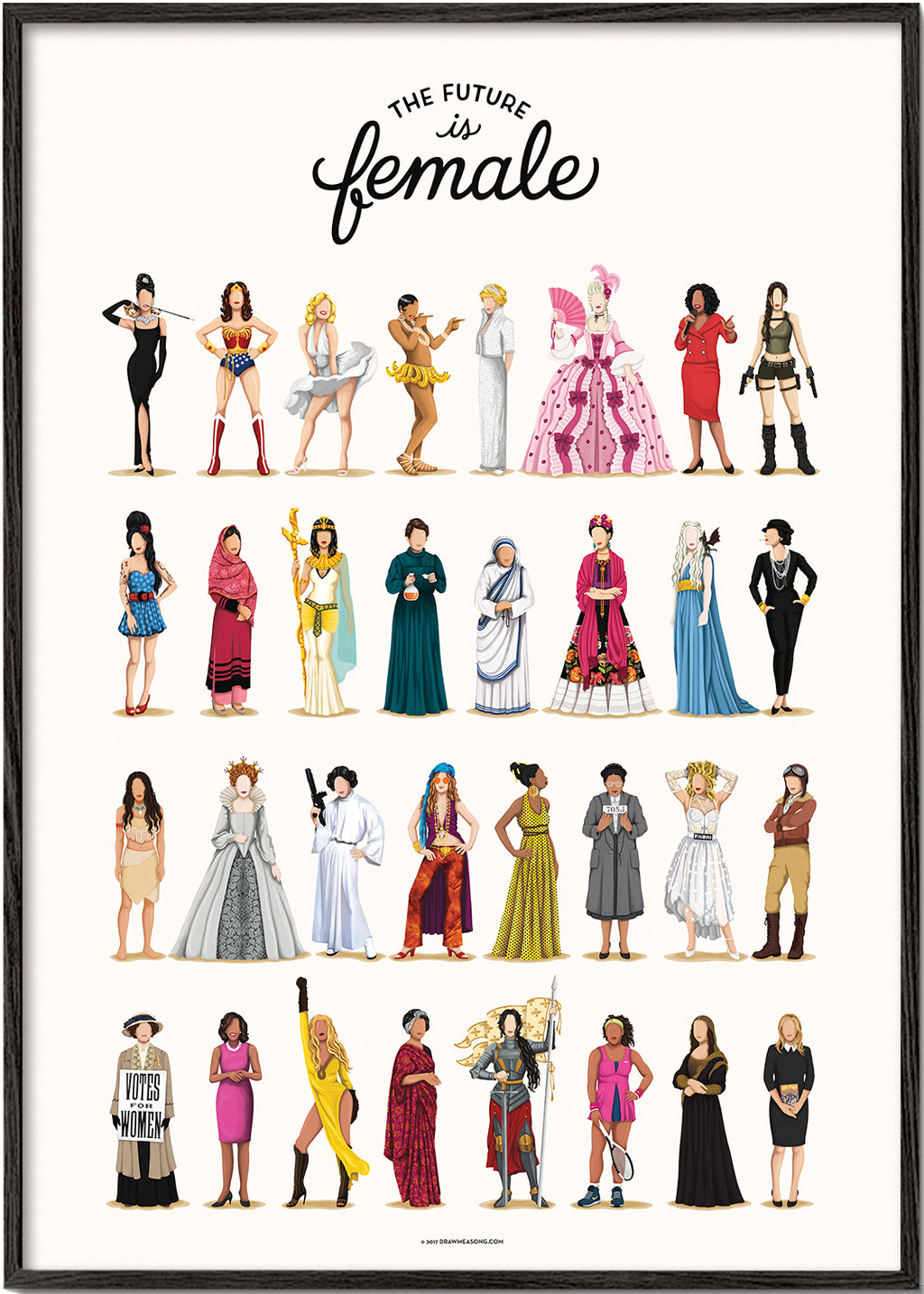 Ilustrace 'The Future is Female' ikonické postavy