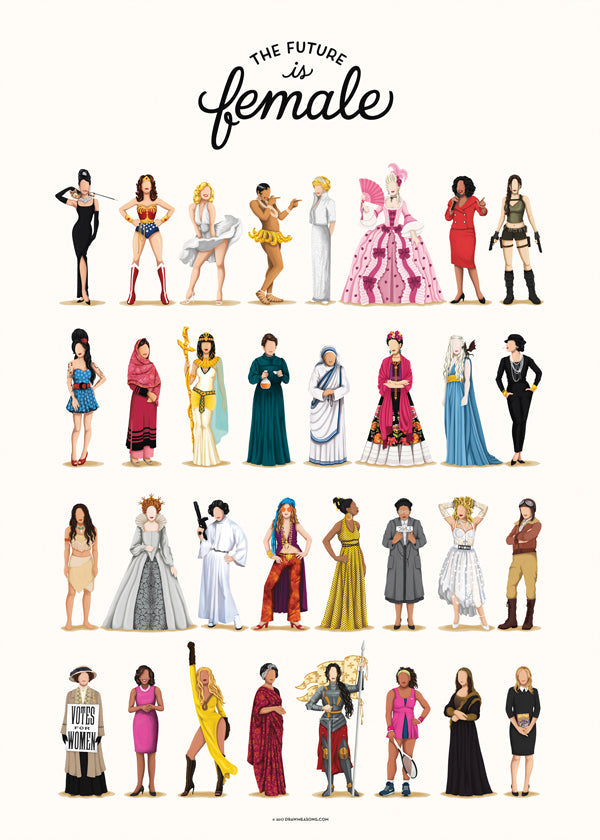 Ilustrace 'The Future is Female' ikonické postavy