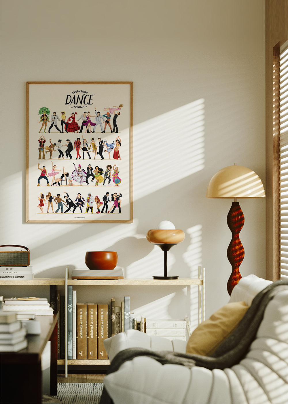 Ilustrace tanečníků v pohybu