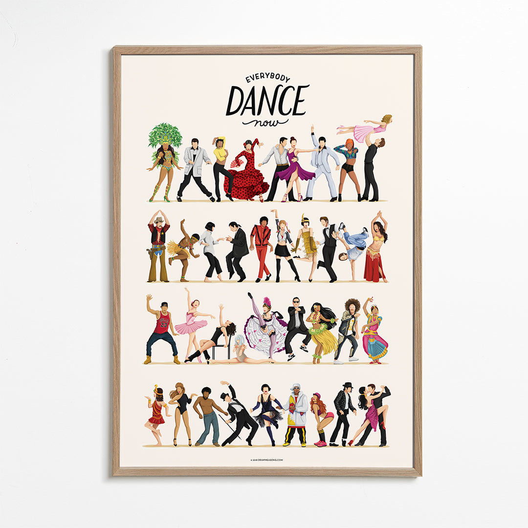 Ilustrace tanečníků v pohybu