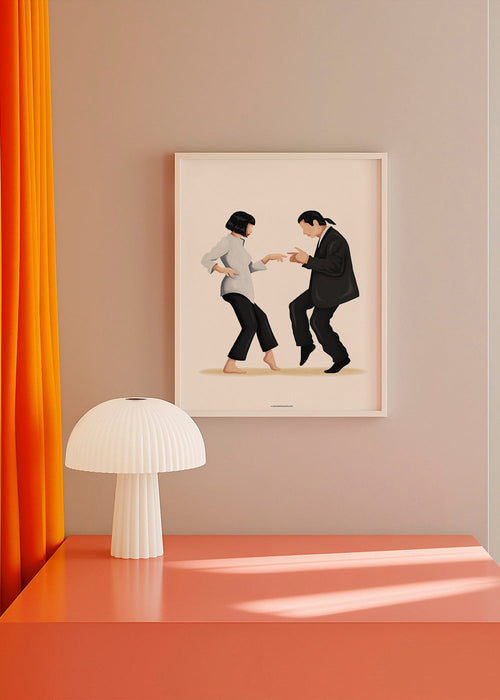 Ilustrace tančícího páru