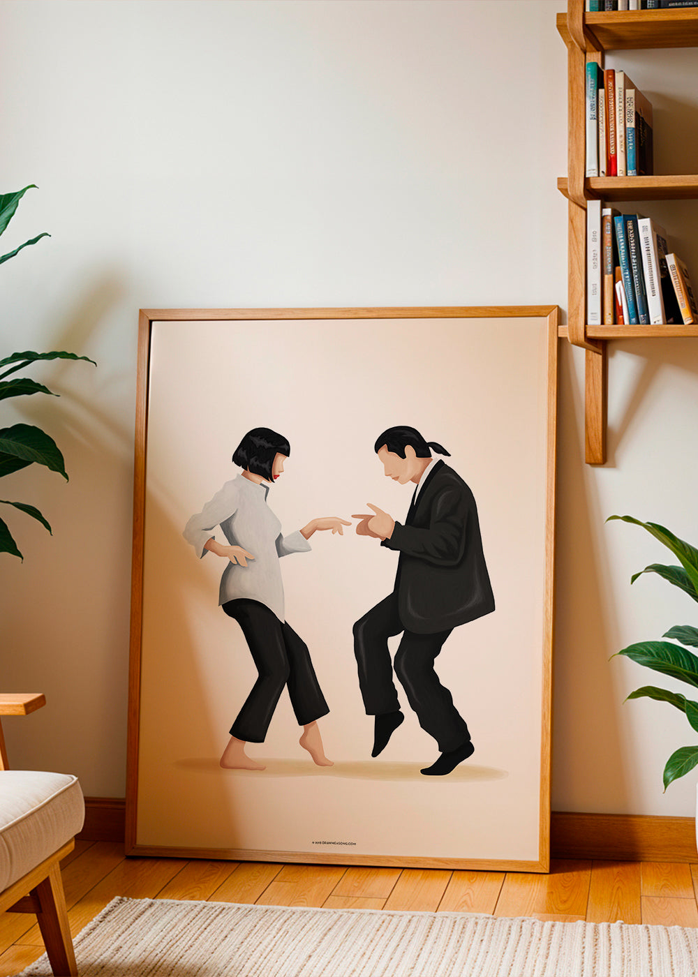 Ilustrace tančícího páru