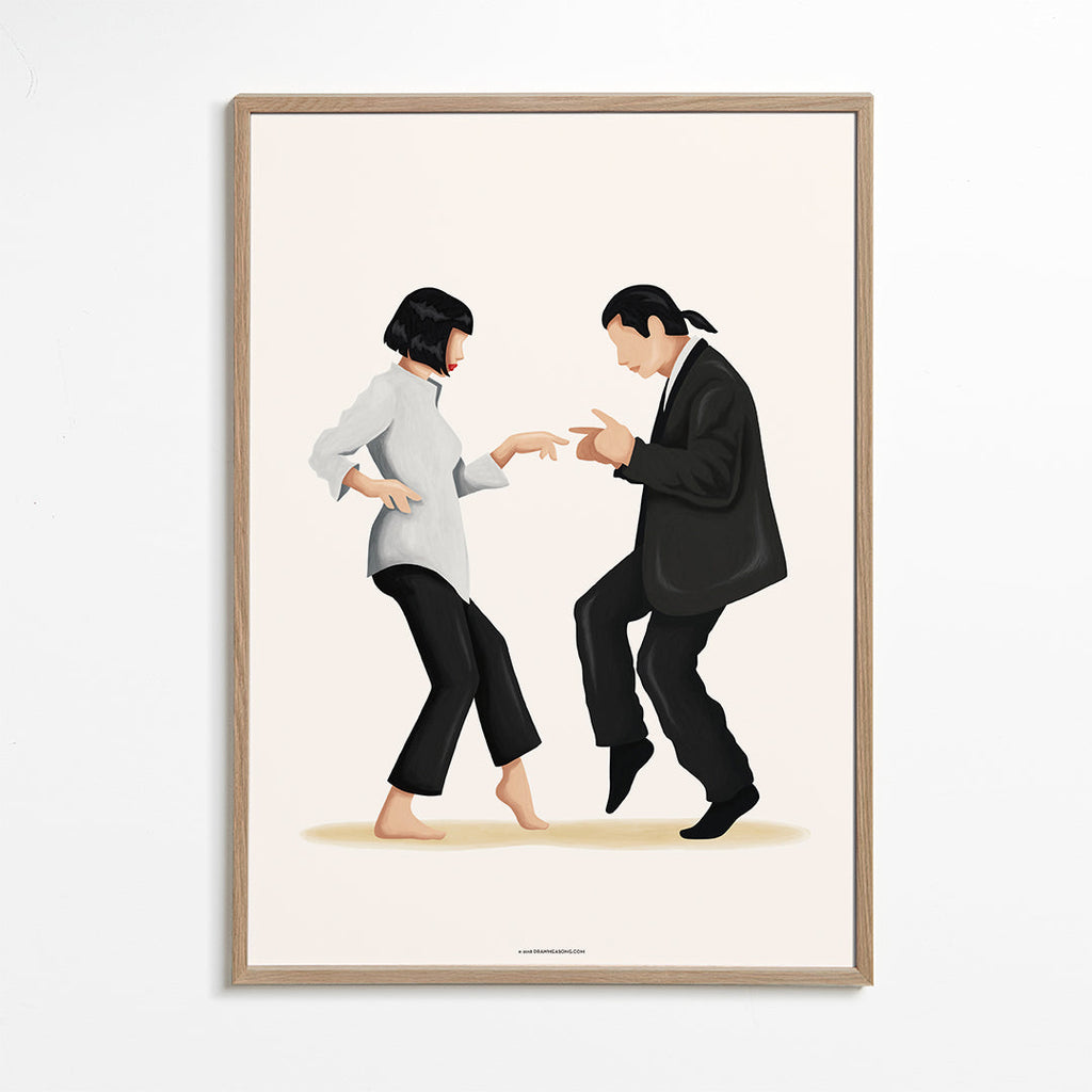 Ilustrace tančícího páru
