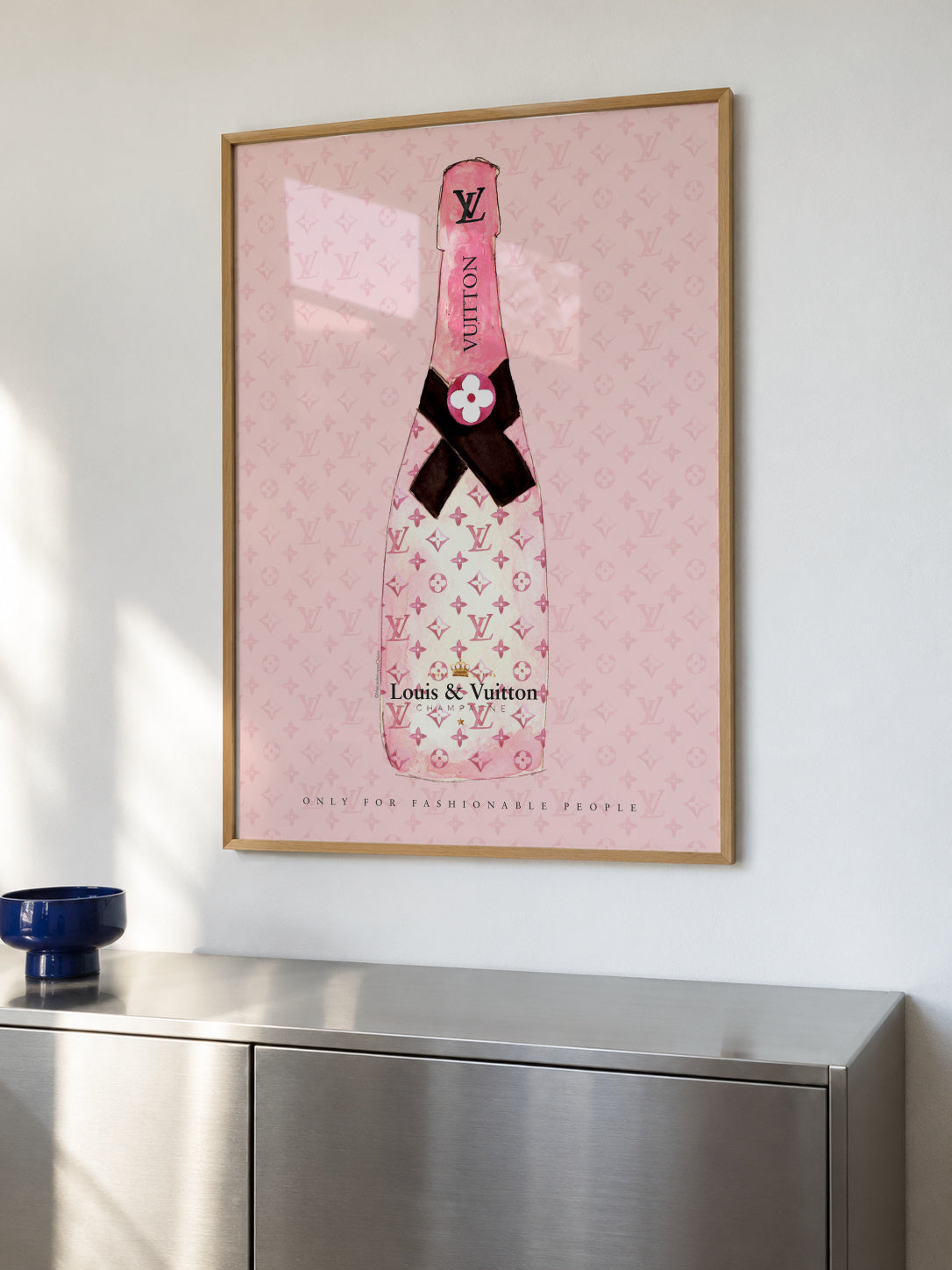 LV Champagne - Framed poster in an interior
