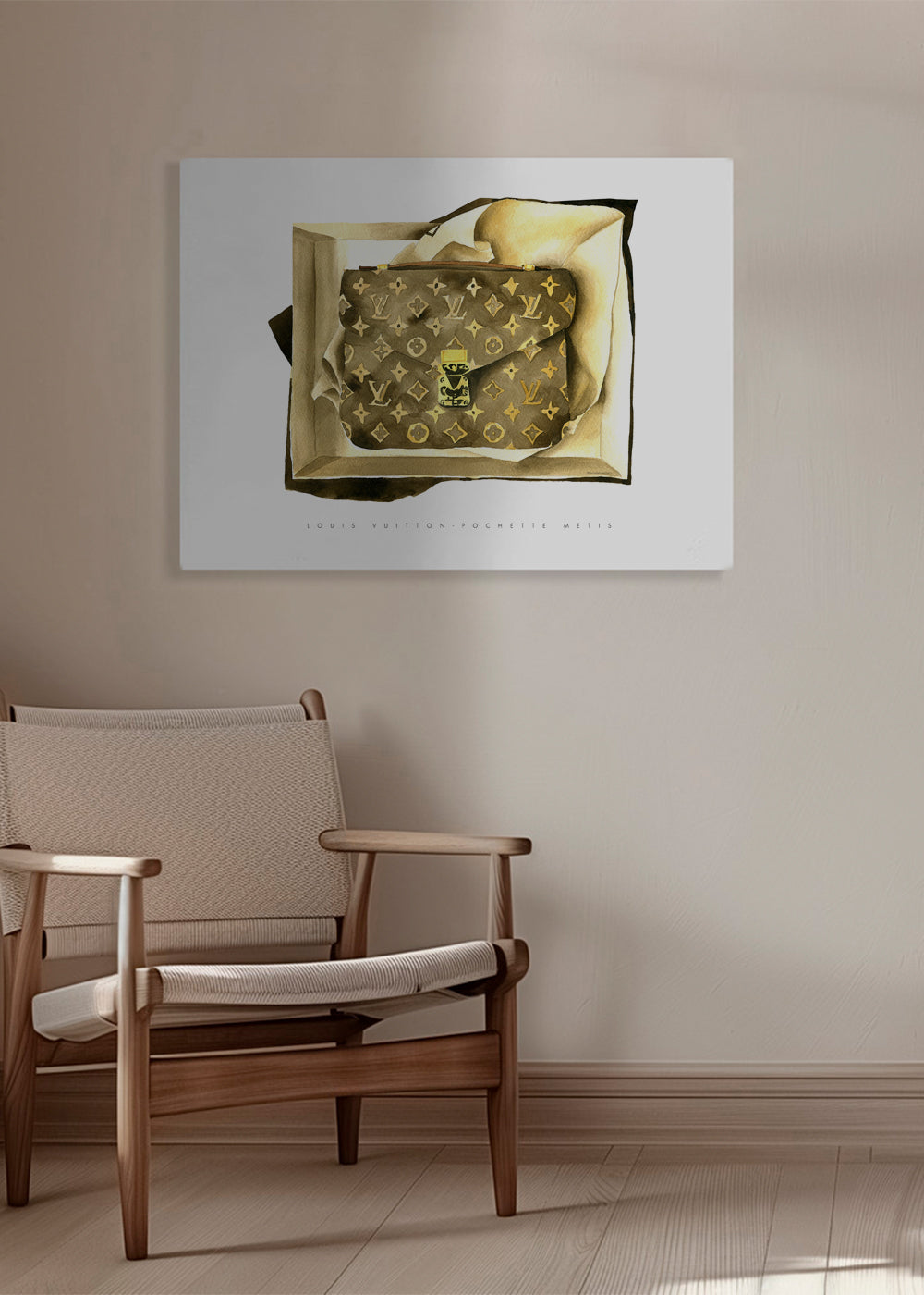 Ilustrace kabelky Louis Vuitton