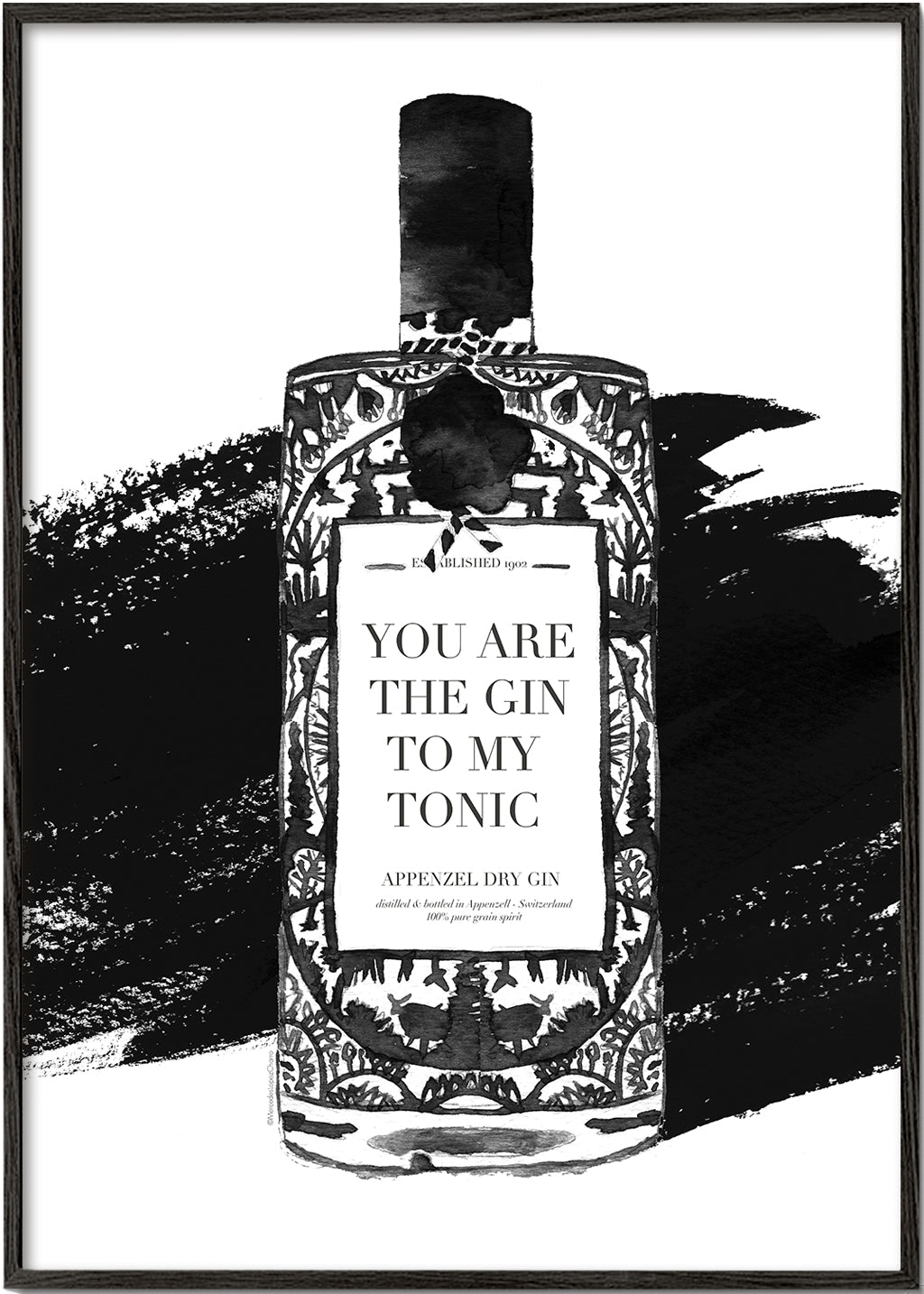 Obraz do kuchyně Gin to my tonic typografický tisk