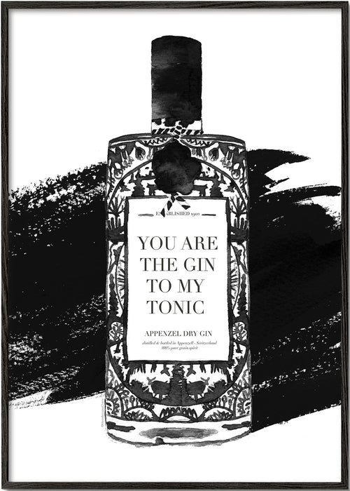 Obraz do kuchyně Gin to my tonic typografický tisk